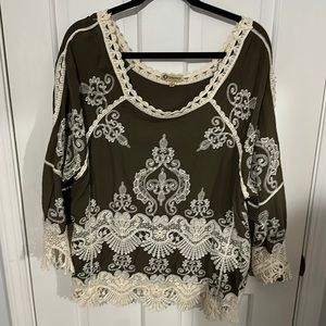 Democracy Embroidered Top